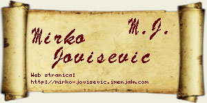 Mirko Jovišević vizit kartica